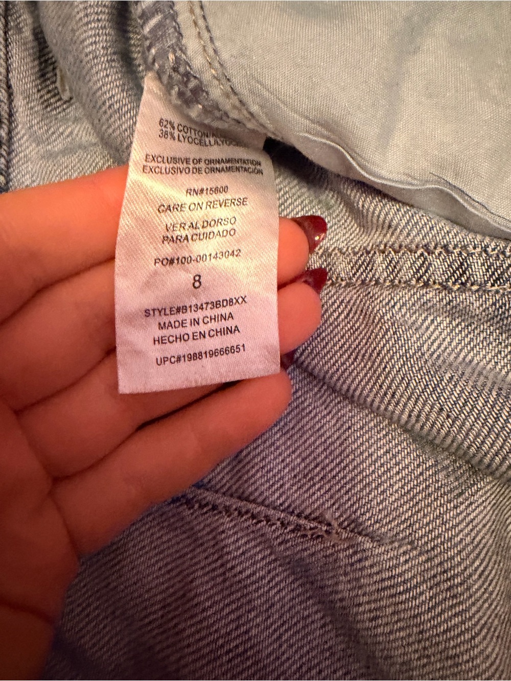 Democracy Light Blue women’s wide leg jeans - Picture 3 of 4
